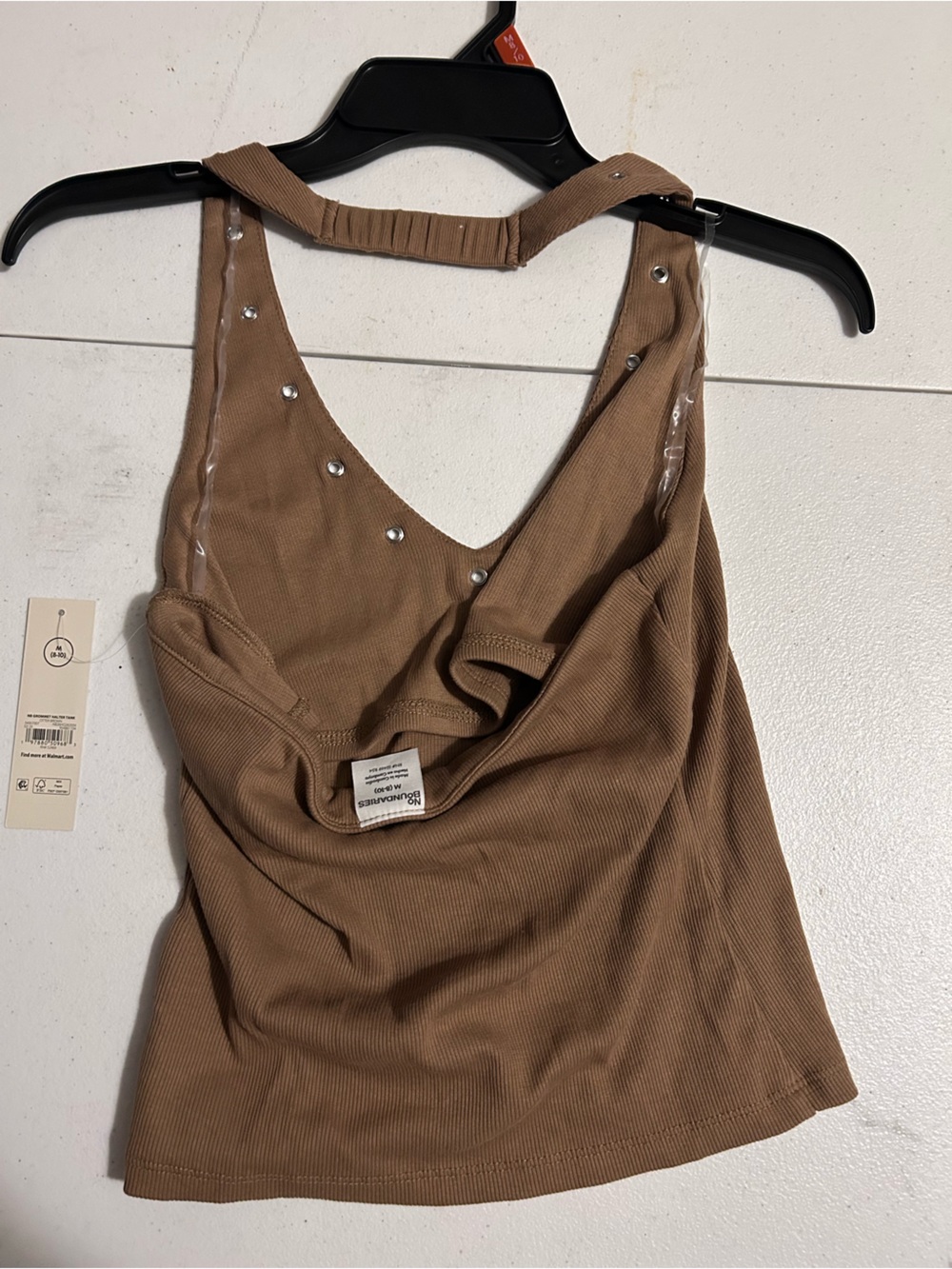 Women’s Ribbed Brown Top - Picture 2 of 2